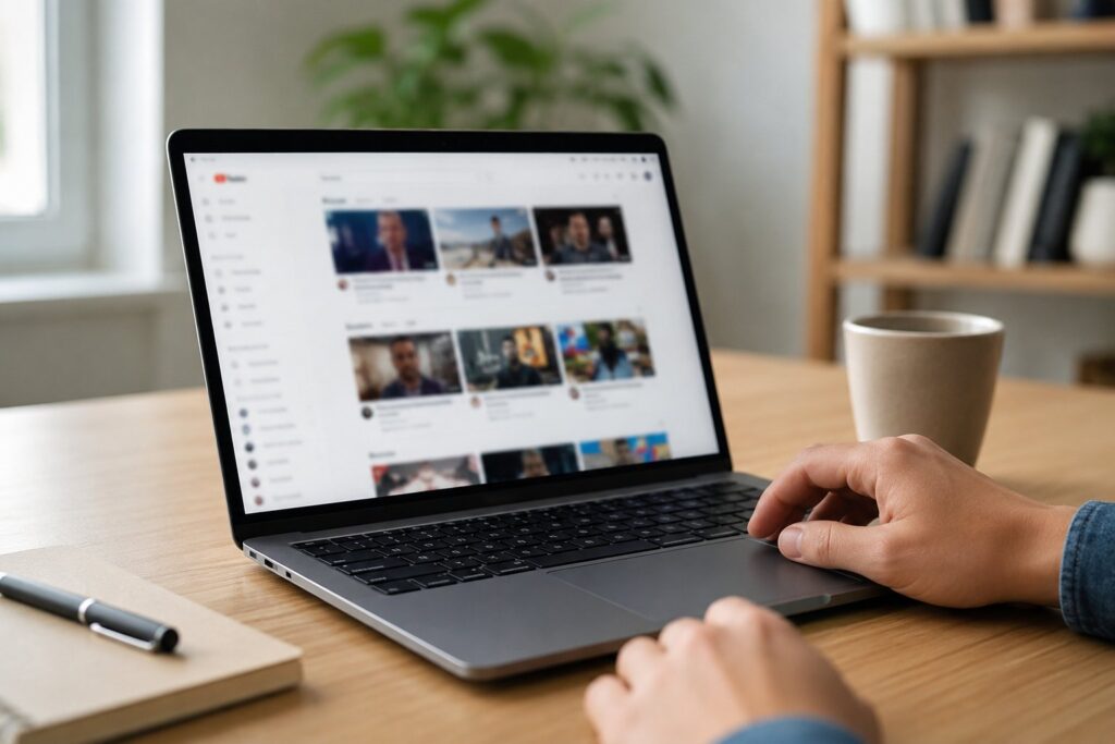 Scène réaliste liée à À quel GAFAM appartient YouTube ? Google ou Alphabet