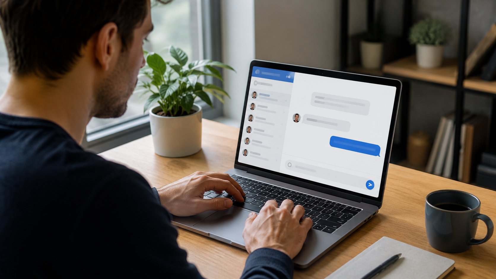 Scène réaliste liée à Envoyer un message privé sur Facebook : mode d’emploi
