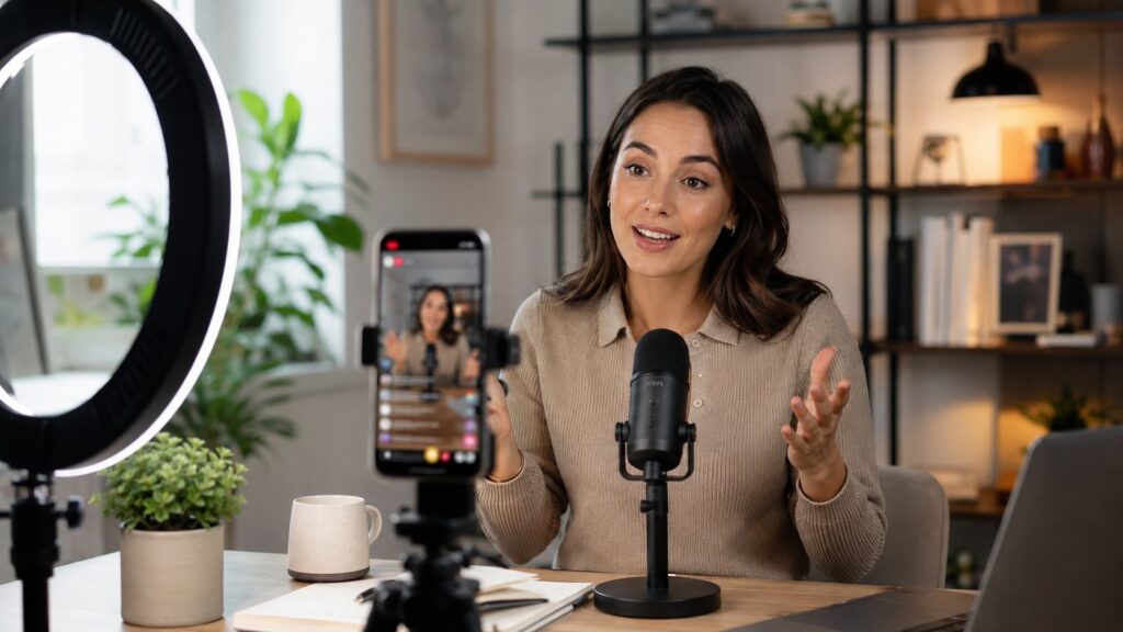 Scène réaliste liée à Faire un live sur Instagram : conditions et étapes 2026