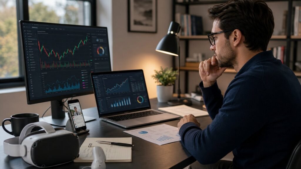 Scène réaliste liée à Investir dans Meta Platforms : potentiel et risques en 2026