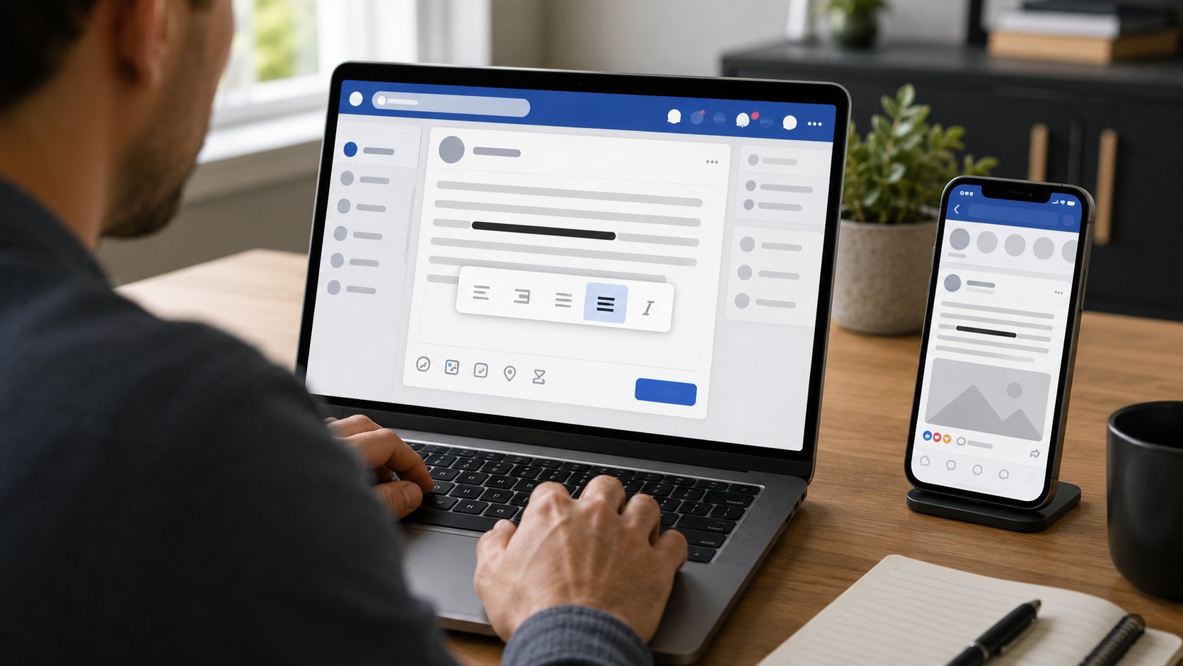 Scène réaliste liée à Mettre en gras sur Facebook : méthode et limites Unicode