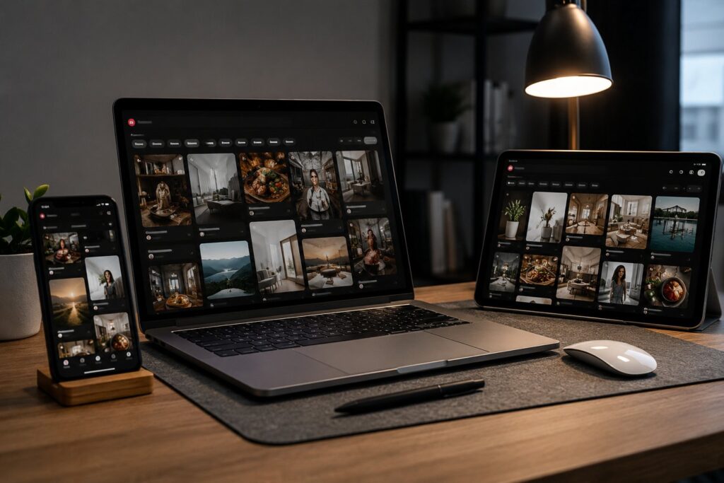 Scène réaliste liée à Mettre Pinterest en noir : Android, iPhone et PC