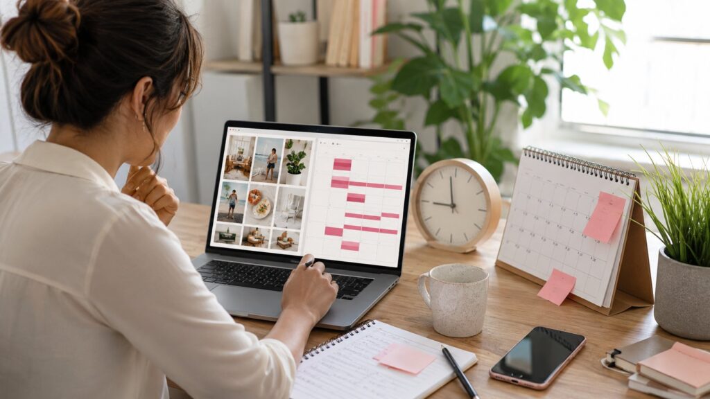Scène réaliste liée à Quand publier sur Pinterest ? Jours, heures et méthode