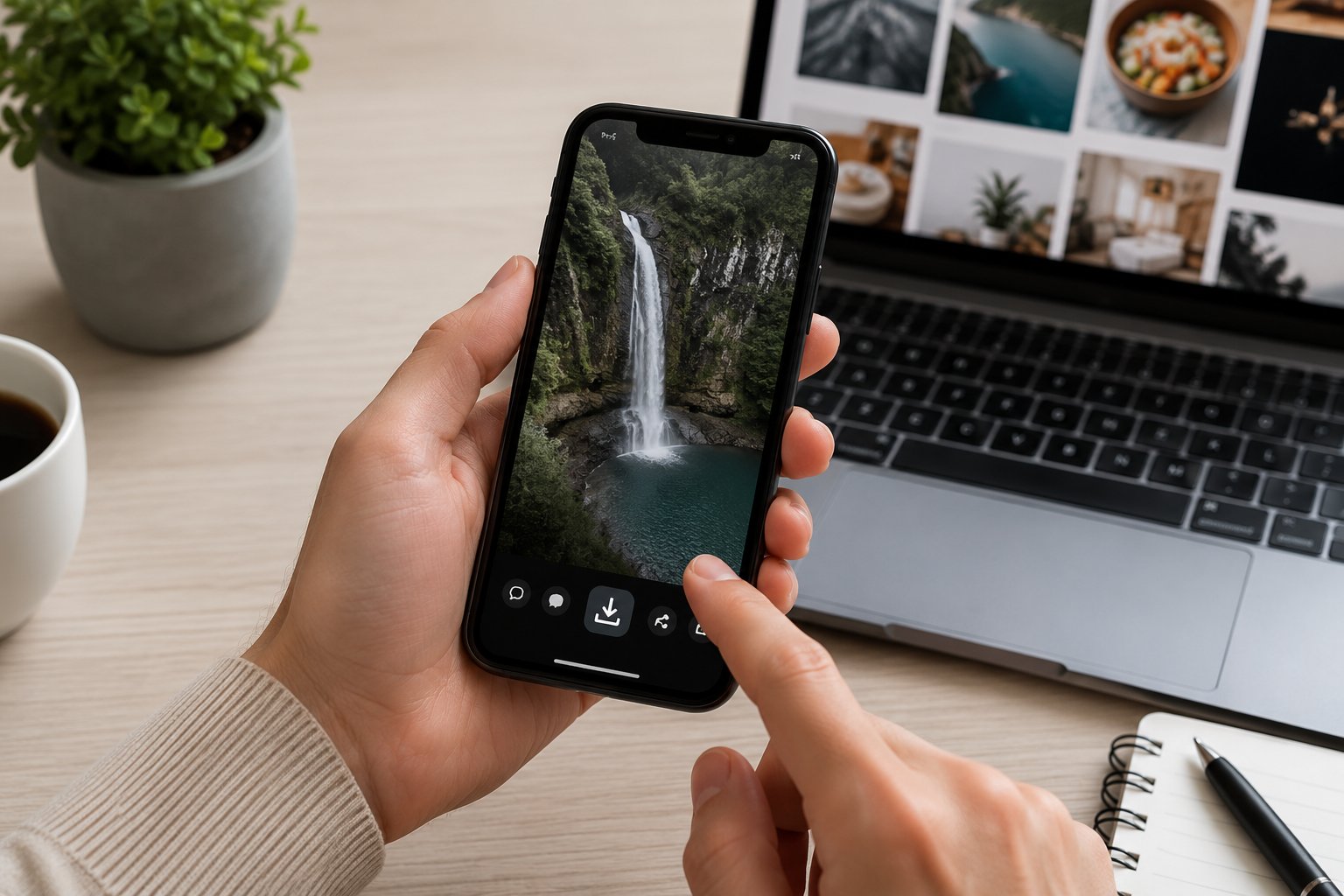 Scène réaliste liée à Vidéo Pinterest dans la galerie : direct ou via un lien